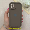 قاب گوشی iPhone 12 آیفون سیلیکونی ژله ای Solid اورجینال ساده محافظ لنزدار قهوه ای کد 69677