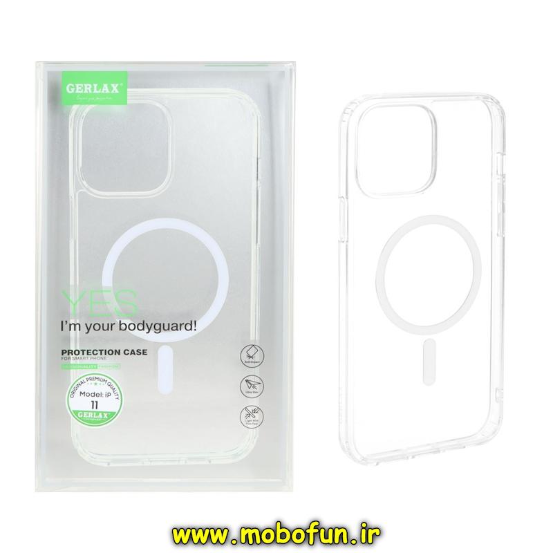 قاب گوشی iPhone 13 Pro Max آیفون طلقی HARD اورجینال شفاف مگ سیف دار Magsafe جرلکس GERLAX کد 72806