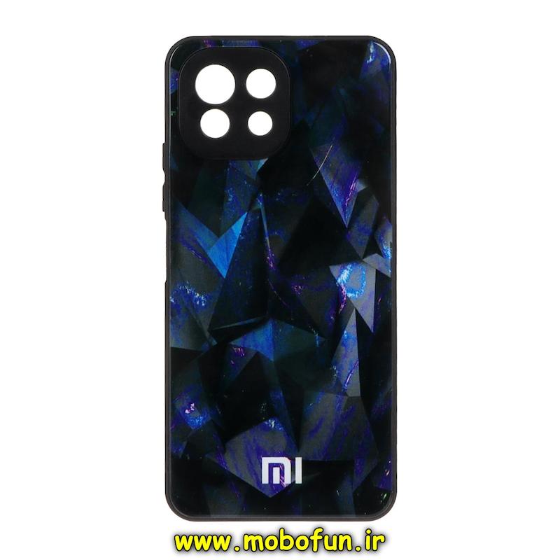 قاب گوشی Xiaomi Mi 11 Lite 4G / Mi 11 Lite 5G / Mi 11 Lite Ne شیائومی پشت گلس شیشه ای محافظ لنز دار مشکی کهکشانی کد 72918
