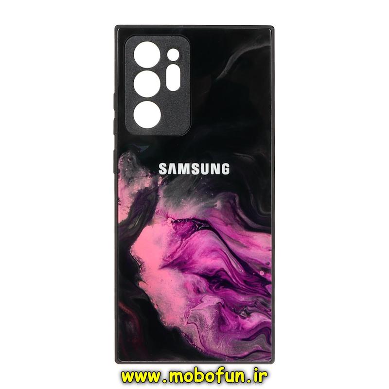 قاب گوشی Galaxy Note 20 Ultra سامسونگ پشت گلس شیشه ای محافظ لنز دار مشکی کهکشانی کد 72938
