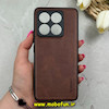 قاب گوشی Xiaomi 14T شیائومی اورجینال برند DADOO دادوو 2025 طرح دوخت HARD چرمی قهوه ای تیره کد 73002