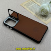 قاب گوشی Galaxy A12 / M12 سامسونگ اورجینال متال کیس Metal اورجینال CASE PRO طرح چرمی اورجینال اوزاکی OZAKI دور سیلیکونی استندشو قهوه ای کد 73022