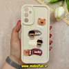 قاب گوشی Galaxy A25 سامسونگ سیلیکونی Solid عروسکی برجسته محافظ لنزدار طرح تدی کیوت کرم کد 73078