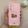 قاب گوشی Galaxy A35 سامسونگ طرح سیلیکونی Solid عروسکی خرسی محافظ لنزدار صورتی کد 73093