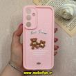 قاب گوشی Galaxy A55 سامسونگ طرح سیلیکونی Solid عروسکی خرسی محافظ لنزدار صورتی کد 73115