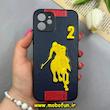 قاب گوشی iPhone 12 آیفون هارد لاکچری فانتزی طرح POLO گلدوزی کد 73141