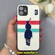 قاب گوشی iPhone 12 آیفون هارد لاکچری فانتزی طرح POLO گلدوزی کد 73142