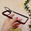 قاب گوشی iPhone 12 Pro Max آیفون اورجینال متال کیس Metal اورجینال CASE PRO طرح پشت طلق شفاف دور سیلیکونی استندشو زرشکی کد 73165