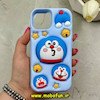 قاب گوشی iPhone 13 / iPhone 14 / iPhone 15 آیفون سیلیکونی پاک کنی پاپ سوکت دار طرح دورایمون کد 73190