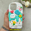 قاب گوشی iPhone 13 Pro Max / iPhone 14 Pro Max / iPhone 15 Pro Max آیفون سیلیکونی پاک کنی عروسکی برجسته طرح بستنی کیوت کد 73193