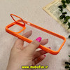 قاب گوشی iPhone 13 Pro Max آیفون اورجینال متال کیس Metal اورجینال CASE PRO طرح پشت طلق شفاف دور سیلیکونی استندشو نارنجی کد 73213