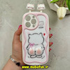 قاب گوشی iPhone 14 Pro Max آیفون فانتزی عروسکی لپ دار برجسته طرح گربه کیتی کد 73254