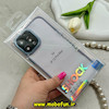 قاب گوشی iPhone 12 Pro Max آیفون طرح پشت طلق شفاف دور سیلیکونی اورجینال فلزی متال کیس Metal Case برند FOCUS PIXEL آبی کد 69797