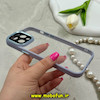 قاب گوشی iPhone 12 Pro Max آیفون طرح پشت طلق شفاف دور سیلیکونی اورجینال فلزی متال کیس Metal Case برند FOCUS PIXEL آبی کد 69797