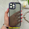 قاب گوشی iPhone 13 Pro Max آیفون طرح پشت طلق شفاف دور سیلیکونی اورجینال فلزی متال کیس Metal Case برند FOCUS PIXEL بنفش کد 69811