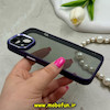 قاب گوشی iPhone 13 آیفون طرح پشت طلق شفاف دور سیلیکونی اورجینال فلزی متال کیس Metal Case برند FOCUS PIXEL بنفش کد 69801