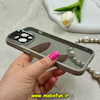 قاب گوشی iPhone 15 Pro Max آیفون طرح پشت طلق شفاف دور سیلیکونی اورجینال فلزی متال کیس Metal Case برند FOCUS PIXEL طوسی کد 69817