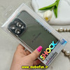 قاب گوشی iPhone 15 Pro Max آیفون طرح پشت طلق شفاف دور سیلیکونی اورجینال فلزی متال کیس Metal Case برند FOCUS PIXEL طوسی کد 69817