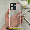 قاب گوشی Redmi 13C / Poco C65 شیائومی طرح پشت طلق شفاف دور سیلیکونی اورجینال فلزی متال کیس Metal Case برند FOCUS PIXEL صورتی کد 69820