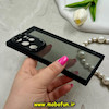 قاب گوشی Galaxy S24 Ultra سامسونگ طرح پشت طلق شفاف دور سیلیکونی اورجینال فلزی متال کیس Metal Case برند FOCUS PIXEL مشکی کد 69838