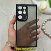 قاب گوشی Galaxy S24 Ultra سامسونگ طرح پشت طلق شفاف دور سیلیکونی اورجینال فلزی متال کیس Metal Case برند FOCUS PIXEL مشکی کد 69838