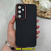 قاب گوشی Galaxy A35 سامسونگ متال کیس سیلیکونی ژله ای LUXUARY محافظ لنز دار مشکی کد 69754