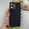 قاب گوشی Redmi 12 / Poco M6 Pro 5G شیائومی متال کیس سیلیکونی ژله ای LUXUARY محافظ لنز دار مشکی کد 69759