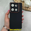 قاب گوشی Redmi Note 13 Pro 4G / Poco M6 Pro 4G شیائومی متال کیس سیلیکونی ژله ای LUXUARY محافظ لنز دار مشکی کد 69772