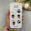 قاب گوشی Poco X3 / Poco X3 Pro شیائومی ژله ای سولید SOLID منحنی سه بعدی برجسته براق عروسکی هپل Coffee محافظ لنز دار سفید شیری کد 69719