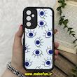 قاب گوشی Galaxy A24 سامسونگ سیلیکونی Solid برجسته محافظ لنزدار طرح چشم کد 80407