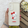 قاب گوشی Galaxy A05S سامسونگ سیلیکونی عروسکی برجسته Solid محافظ لنزدار طرح کیتی KITTY کرم کد 80427