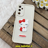 قاب گوشی Galaxy A05S سامسونگ سیلیکونی عروسکی برجسته Solid محافظ لنزدار طرح کیتی KITTY کرم کد 80427