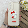 قاب گوشی Galaxy A14 سامسونگ سیلیکونی عروسکی برجسته Solid محافظ لنزدار طرح کیتی KITTY کرم کد 80430
