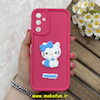 قاب گوشی Galaxy A14 سامسونگ سیلیکونی عروسکی برجسته Solid محافظ لنزدار طرح کیتی KITTY سرخابی کد 80432