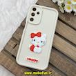 قاب گوشی Galaxy A15 سامسونگ سیلیکونی عروسکی برجسته Solid محافظ لنزدار طرح کیتی KITTY کرم کد 80434