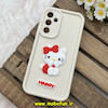 قاب گوشی Galaxy A54 سامسونگ سیلیکونی عروسکی برجسته Solid محافظ لنزدار طرح کیتی KITTY کرم کد 80444