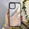 قاب گوشی iPhone 12 Pro Max آیفون اورجینال spigen طرح Ultra HYBRID طلقی شیشه ای شفاف مشکی کد 80457