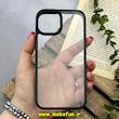 قاب گوشی iPhone 13 / iPhone 14 آیفون اورجینال spigen طرح Ultra HYBRID طلقی شیشه ای شفاف مشکی کد 80461