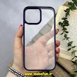 قاب گوشی iPhone 13 Pro Max آیفون اورجینال spigen طرح Ultra HYBRID طلقی شیشه ای شفاف بنفش کد 80470