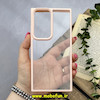 قاب گوشی Galaxy S23 Ultra سامسونگ اورجینال spigen طرح Ultra HYBRID طلقی شیشه ای شفاف صورتی روشن کد 80489