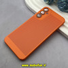 قاب گوشی Galaxy A34 سامسونگ توری ساده Q SERIES محافظ لنزدار گلسی نارنجی کد 80543