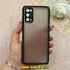 قاب گوشی Galaxy S20 سامسونگ طرح پشت مات محافظ لنز دار سبز تیره کد 73393