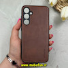 قاب گوشی Galaxy S23 FE سامسونگ اورجینال برند DADOO دادوو 2025 طرح دوخت HARD چرمی قهوه ای تیره کد 73403