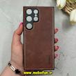 قاب گوشی Galaxy S24 Ultra سامسونگ اورجینال برند DADOO دادوو 2025 طرح دوخت HARD چرمی قهوه ای تیره کد 73404