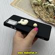 قاب گوشی Galaxy A51 سامسونگ لدرکیس عروسکی سیلیکونی برجسته بند انگشتی طرح خرس تدی کیوت مشکی کد 80628