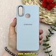 قاب گوشی Galaxy A10S سامسونگ لدر دیزاین SOFT Lether Design سیلیکونی طرح چرم آبی کد 80694