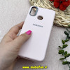 قاب گوشی Galaxy A10S سامسونگ لدر دیزاین SOFT Lether Design سیلیکونی طرح چرم صورتی کد 80695