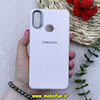 قاب گوشی Galaxy A10S سامسونگ لدر دیزاین SOFT Lether Design سیلیکونی طرح چرم صورتی کد 80695
