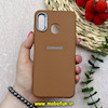 قاب گوشی Galaxy A20 / Galaxy A30 سامسونگ لدر دیزاین SOFT Lether Design سیلیکونی طرح چرم قهوه ای کد 80715
