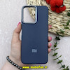 قاب گوشی Redmi 12 / Poco M6 Pro 5G شیائومی لدر دیزاین SOFT Lether Design سیلیکونی طرح چرم سرمه ای کد 80832